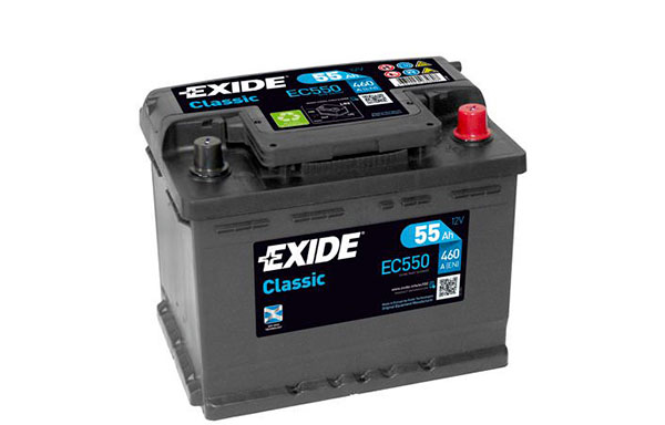 EXIDE CLASSIC – 12V, 55Ah, 460A
